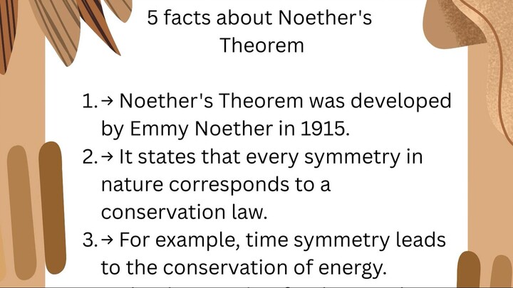 Noether's Theorem
