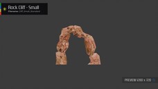 SHOWCASE_ Cliff Small Standard(PF Desert Pack) _ PSX Retrostyle Game Asset