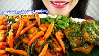 MAKAN ENAK, GULAI UDANG KACANG PANJANG, TEMPE PENYET SAMBEL GOANG, PETE | EATING SOUNDS