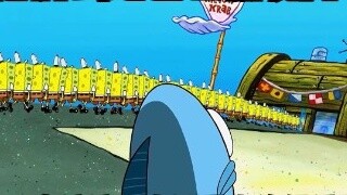 Mr. Krabs cloned countless SpongeBob SquarePants and asked them to steal the secret recipe from the 