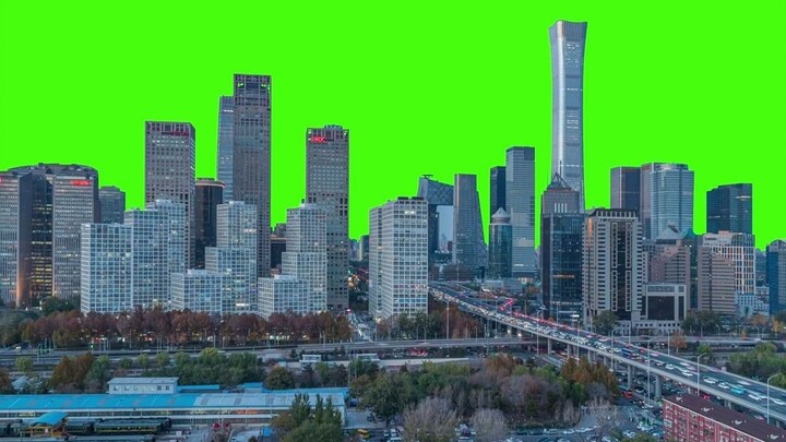 แชร์ฟุตเทจฉากเขียวเอฟเฟกต์เมือง