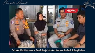 Tabrakan Maut di pekan baru. Jasa raharja beri sumbangan