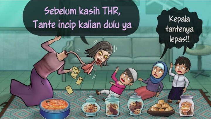 Aksi Setan di Momen Lebaran - Kompilasi #HORORKOMEDI  Kartun Hantu Lucu