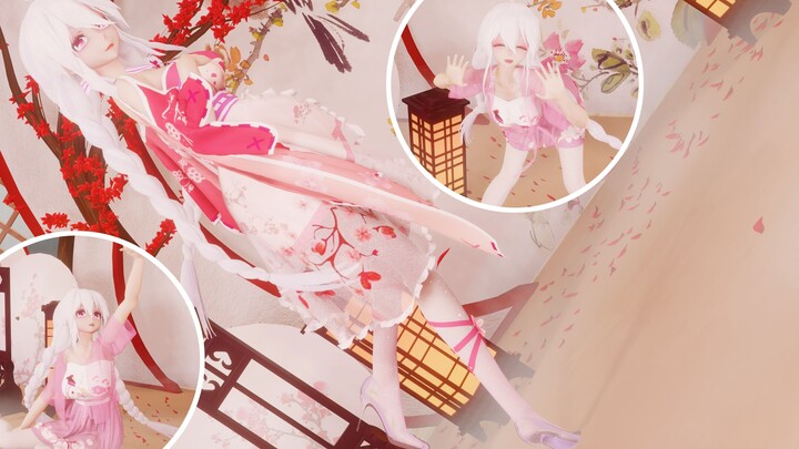 [โทนสีอ่อน MMD] ❀สุดโรแมนติก❀สวมชุดผ้ากอซสีแดง❀สาวมีดอกไม้ที่ขมับ❀