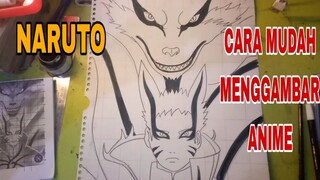 cara mudah menggambar anime Naruto