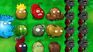 PVZ hybrid version 50 plants vs 50 dancing zombies