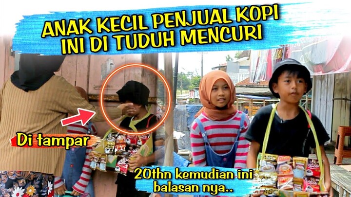 ANAK KECIL PENJUAL KOPI KELILING INI DITAMPAR & DITUDUH MENCURI OLEH WANITA SOMBONG