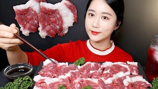 [ONHWA] Suara mengunyah brisket mentah berkualitas tinggi!😋❤️ Daging sapi mentah