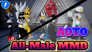 [AOTO All-Male MMD] Male Characters Flirting With Girls Together! (haha! Running Away_1