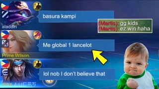 PRANK LANCELOT TOP 1 GLOBAL TROLL!🤣 (They underestimated me and this happened…)