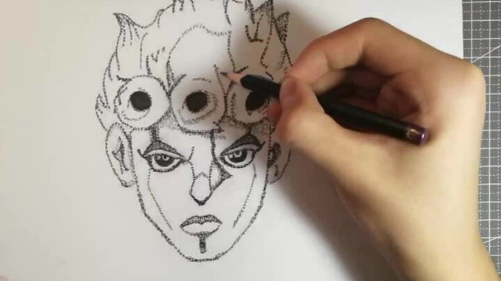 [Painting]Speed drawing of JOJO with <il vento d>oro>