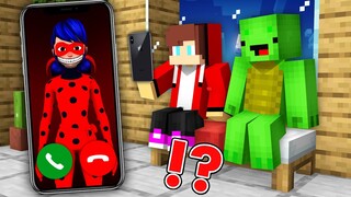 How Scary LADYBUG Called JJ and Mikey at Night in Minecraft? - @maizenofficial