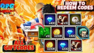 OPG Treasure Island All Giftcodes - How to Redeem Codes // Free SS Zorro, Diamonds, etc