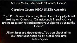 Steven Mellor Course Automated Creator Course Download