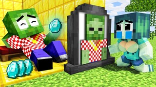 Monster School : Scary Baby Zombie Rich and Little Sister - Sad Story - Minecraft Animation