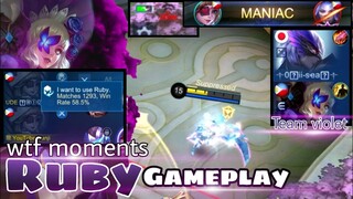 RUBY lag Gameplay | wtf Moments | Mobile legend