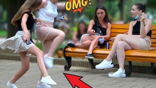 🔥Tripping Over Nothing Prank 4- ปฏิกิริยาตอบสนองที่ยอดเยี่ยม - ดีที่สุดเพื่อหัวเราะ 😲🔥