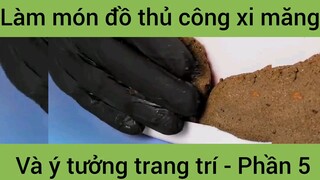 Làm món đồ thủ công xi măng ý tưởng trang trí #5