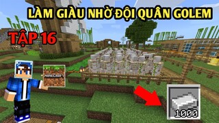 SINH TỒN TRONG RỪNG TẬP 16 | Máy Farm Sắt Đơn Hiệu Quả Từ Golem | Trong Minecraft Pe..!!