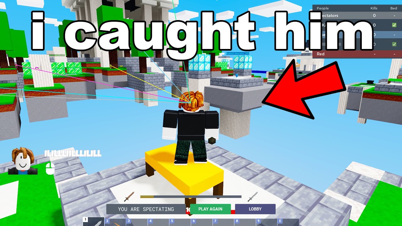 I pretended to have HACKS in Roblox Bed Wars.. 