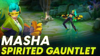 SEASON 23 FREE REWARD | MASHA SPIRITED GAUNTLET SKIN | GAMEPLAY AND SKILL EFFECTS | MLBB