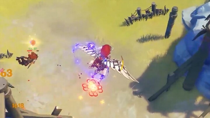 Genshin Impact —— Thuyền pháo bay trên không: Tàu Raiden Kokomi