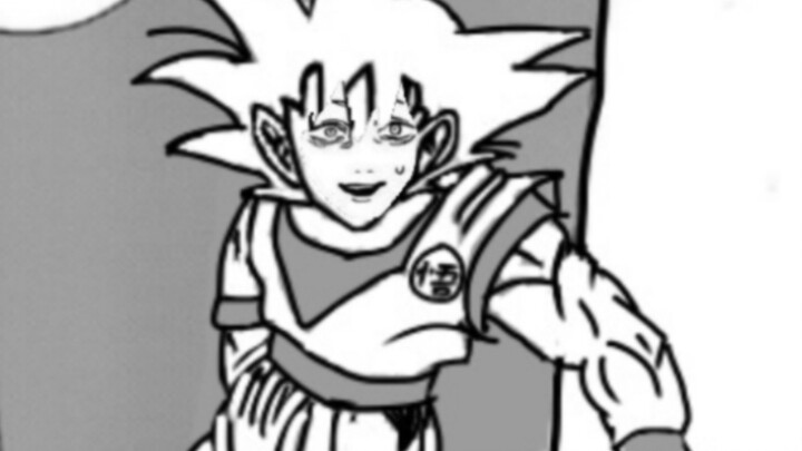 Goku, don't open the door!! But... Vegeta is really angry outside the door...