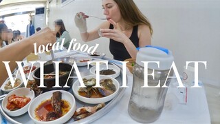 living abroad diaries 🥬 what I eat! local Korean food - yeosu crab, kimbap, galbi bbq