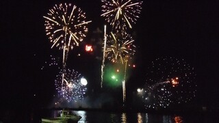 江ノ島花火大会2016　その２（水平打ち上げ）