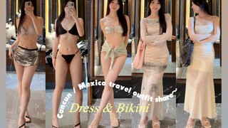 🇲🇽Cancun Travel Outfits🏖️｜Slimming Dresses & Bikinis～