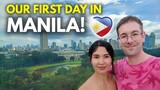 WE ARE IN MANILA!... First Impressions... 🇵🇭 | Philippines Travel | Foreigner and Filipina VLOG
