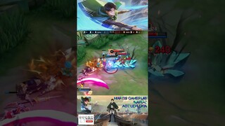 Martis Gameplay using AoT Levi Skin with Maniac under 2 Mins! #mobilelegends  #shorts  #mlbb #moba