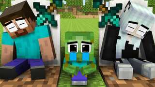 Monster School Baby Zombie ไม่สามารถใช้มือได้ - Sad Story - Minecraft Animation