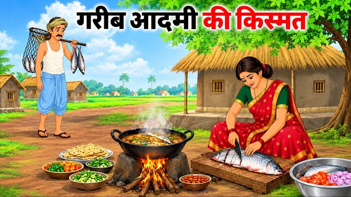 गरीब आदमी की किस्मत | Garib Aadmi Ki Kismat | हिंदी कहानी | Moral Story | Hindi Cartoon Story