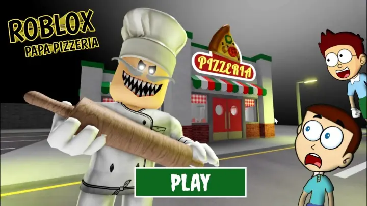 Escape Papa Pizza Pizzeria in Roblox Game | Shiva and Kanzo Gameplay