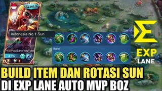 CARA ROTASI SUN EXP LANE DI TIER TINGGI AUTO MVP TRUS BOZ