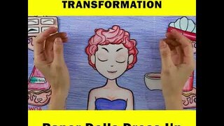 Paper Dolls Dress Up The Little Mermaid Transformation #Shorts