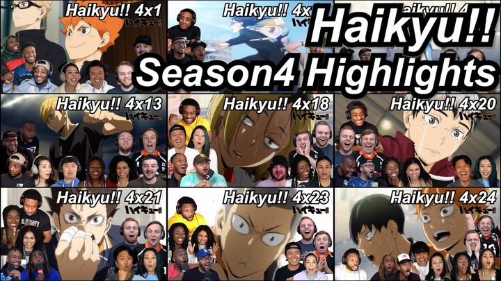 Haikyu!! Season 4 Reaction Highlights | Great Anime Reactors!!! | 【ハイキュー!!】【海外の反応】