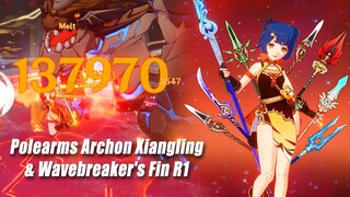 Polearms Archon Xiangling with New Spear Wavebreaker's Fin R1 - Floor 12-3 28s Clear
