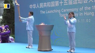 National Games torch relay hits Hong Kong streets