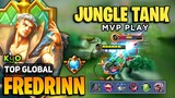 JUNGLE FREDRINN! Full Tank Build MVP Play [ Top Global Fredrinn Best Build ] By káƒ§o - Mobile Legend