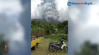 A woman trapped in eruption of Mount Marapi, Padang, West Sumtera