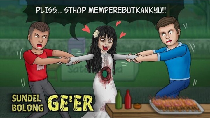 Direbutin Cogan - Sundel Bolong Ge'er #HORORKOMEDI  Kartun Lucu, Kartun Hantu, A