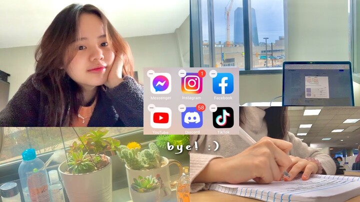 college vlog: 3 ngày không dùng mạng xã hội | my college diary