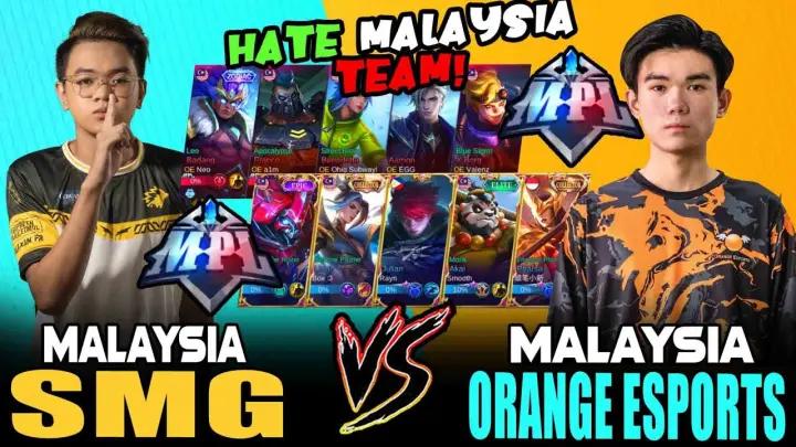 HATE TEAM IN MALAYSIA "SMG" vs. ORANGE ESPORTS in RANK! ~ MOBILE LEGENDS