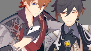 【MMD原神 公钟】“嘿Siri，打电话给我老婆”“哪个？”