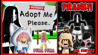 PRANK Jadi HANTU !! PURA PURA MENJADI ANAK ADOPSI !! BROOKHAVEN  Roblox Indonesia