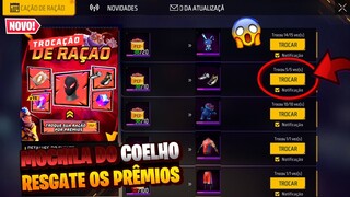 URGENTE!! NOVA TROCA DA RAÇÃO? PEGUE A MOCHILA DO COELHO, CUBO GRÁTIS E DUNK MASTER - FREE FIRE