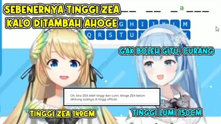lumi bahagia karena zea lebih pendec dari pada lumi
