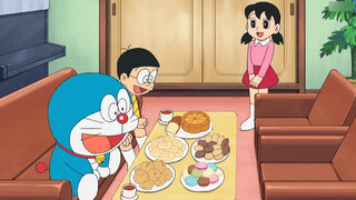 Shizuka entertained Nobita with delicious food and spicy food, but Nobita's mother even entertained 